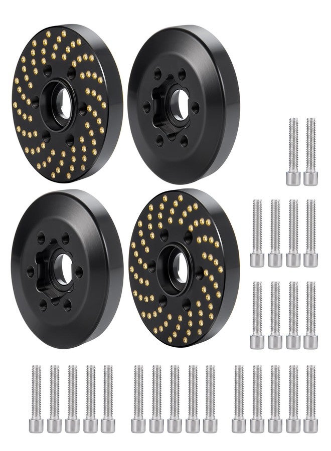 JGGZONE 4PCS Brass Wheel Weights 1/10 Brass Wheel Hex Hub Adapter 9mm Extended Wheel Counterweight for 1.9in Beadlock Wheel Rim 1/10 Wraith 90053 90048 RBX10 Hammer Rey 4WD RC Car Upgrades - Image 1